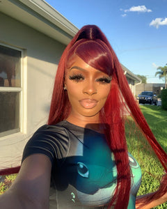RUBY RED🍒 :COLORED WIGS (13x6) HD FULL FRONTAL WIGS