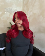 Load image into Gallery viewer, RUBY RED🍒 :COLORED WIGS (13x6) HD FULL FRONTAL WIGS