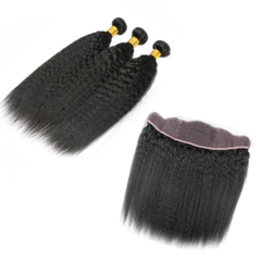 Kinky Straight Frontal + Bundle Deal
