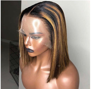 Transparent Highlighted Bob Wigs Lacefront (13x6)